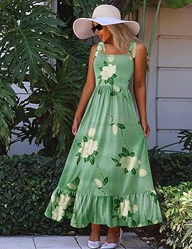 Zeagoo Sunmmer Sundress for Women 2025 Floral Tiered Maxi